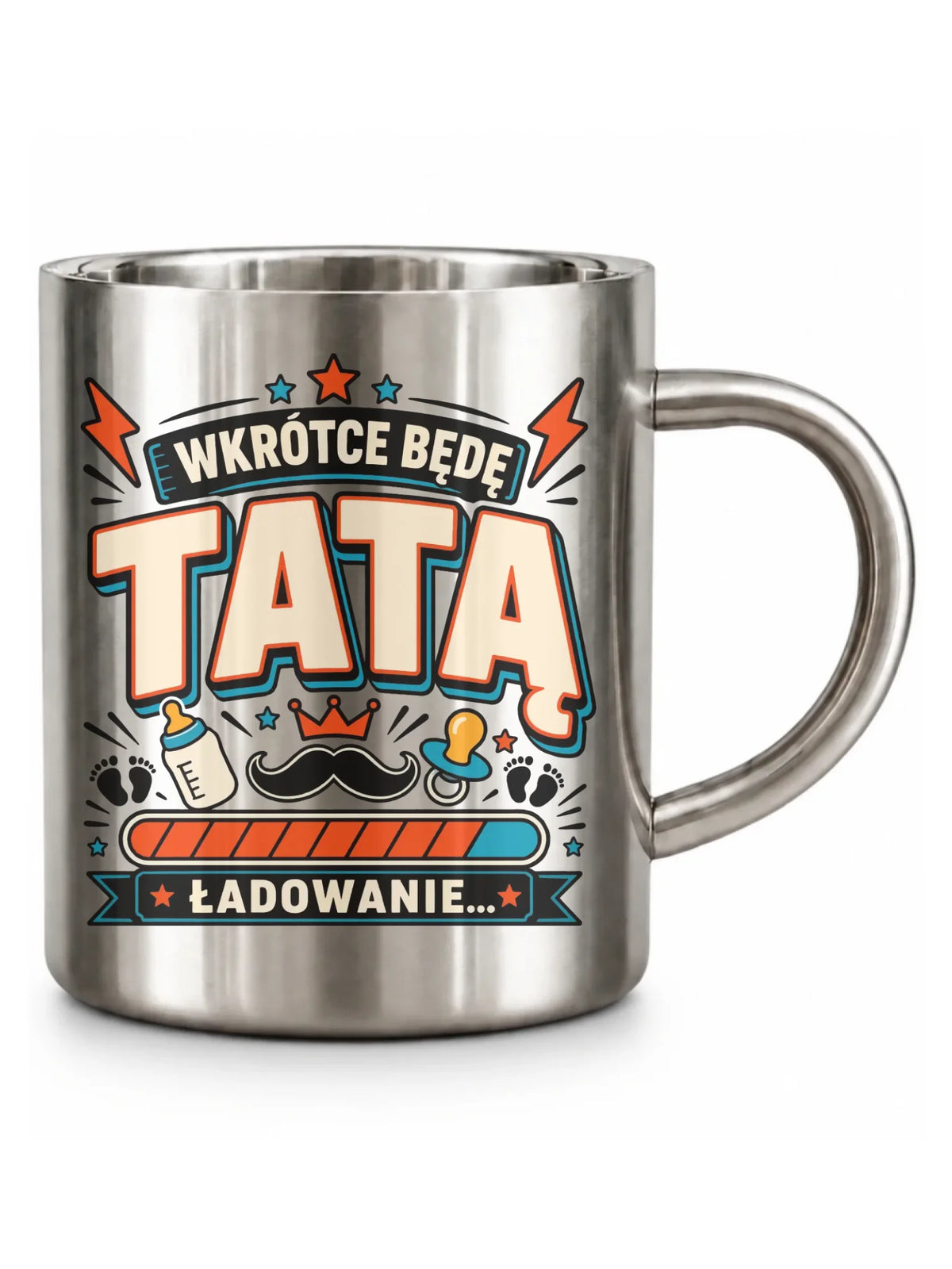 Kubek turystyczny dla przyszłego taty - Wkrótce będę tatą DT23