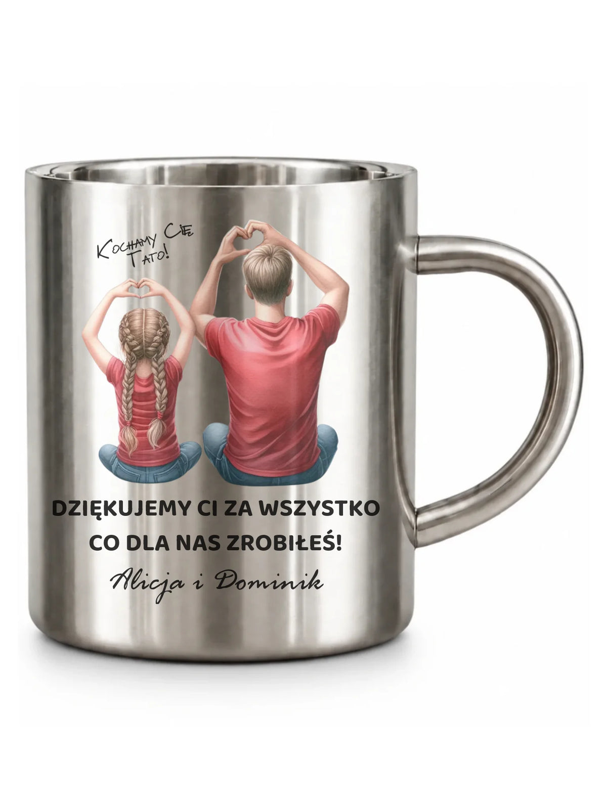 Kubek turystyczny dla taty od dzieci - Dziękujemy Ci Tato - personalizowany DT14