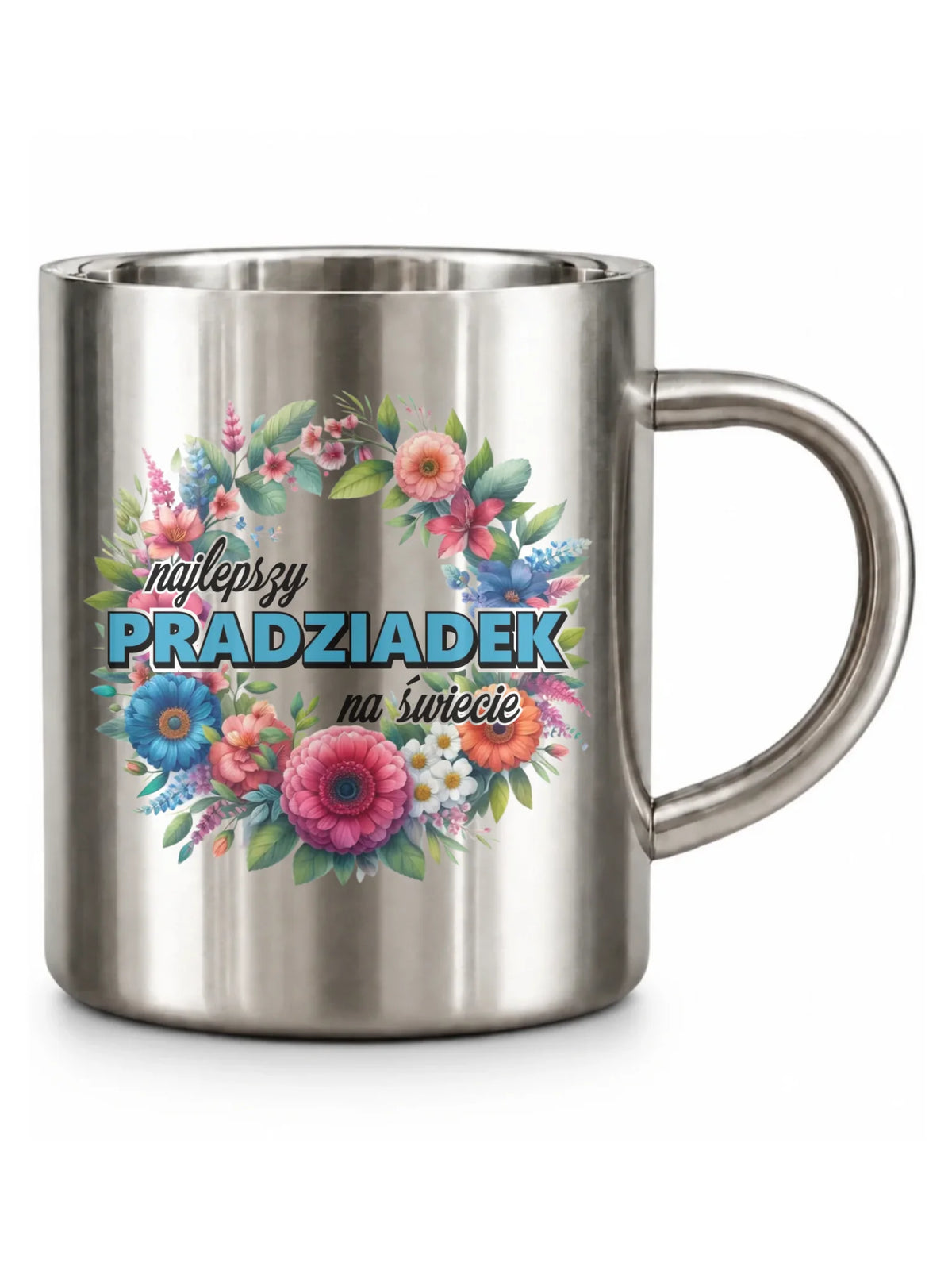 Kubek metalowy dla dziadka - Najlepszy pradziadek na świecie D45