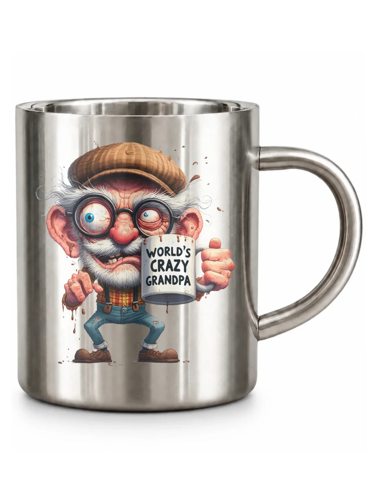 Kubek metalowy dla dziadka - Crazy grandpa D38
