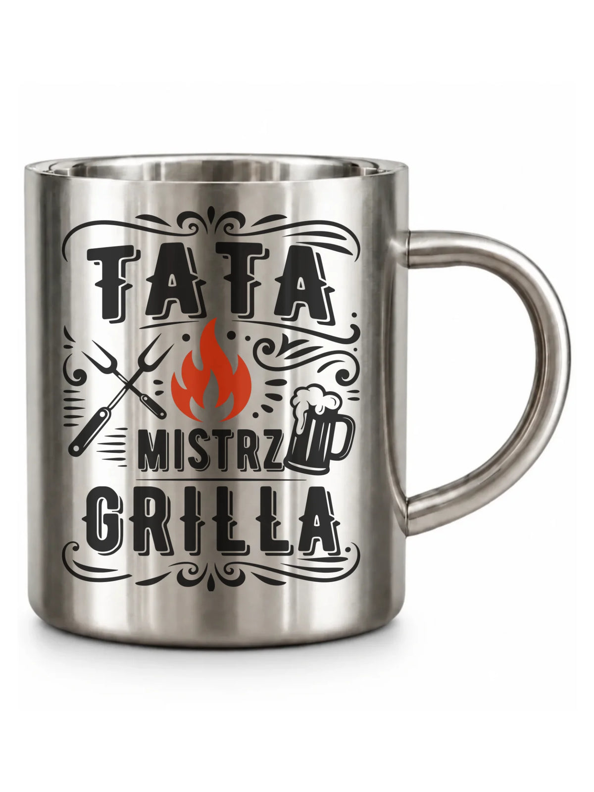 Kubek metalowy dla taty - Tata mistrz grilla DT53