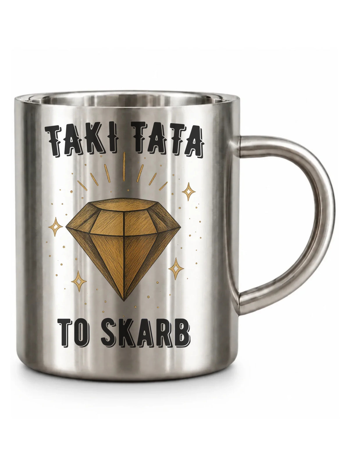 Kubek turystyczny dla taty - Taki tata to skarb - personalizowany DT17