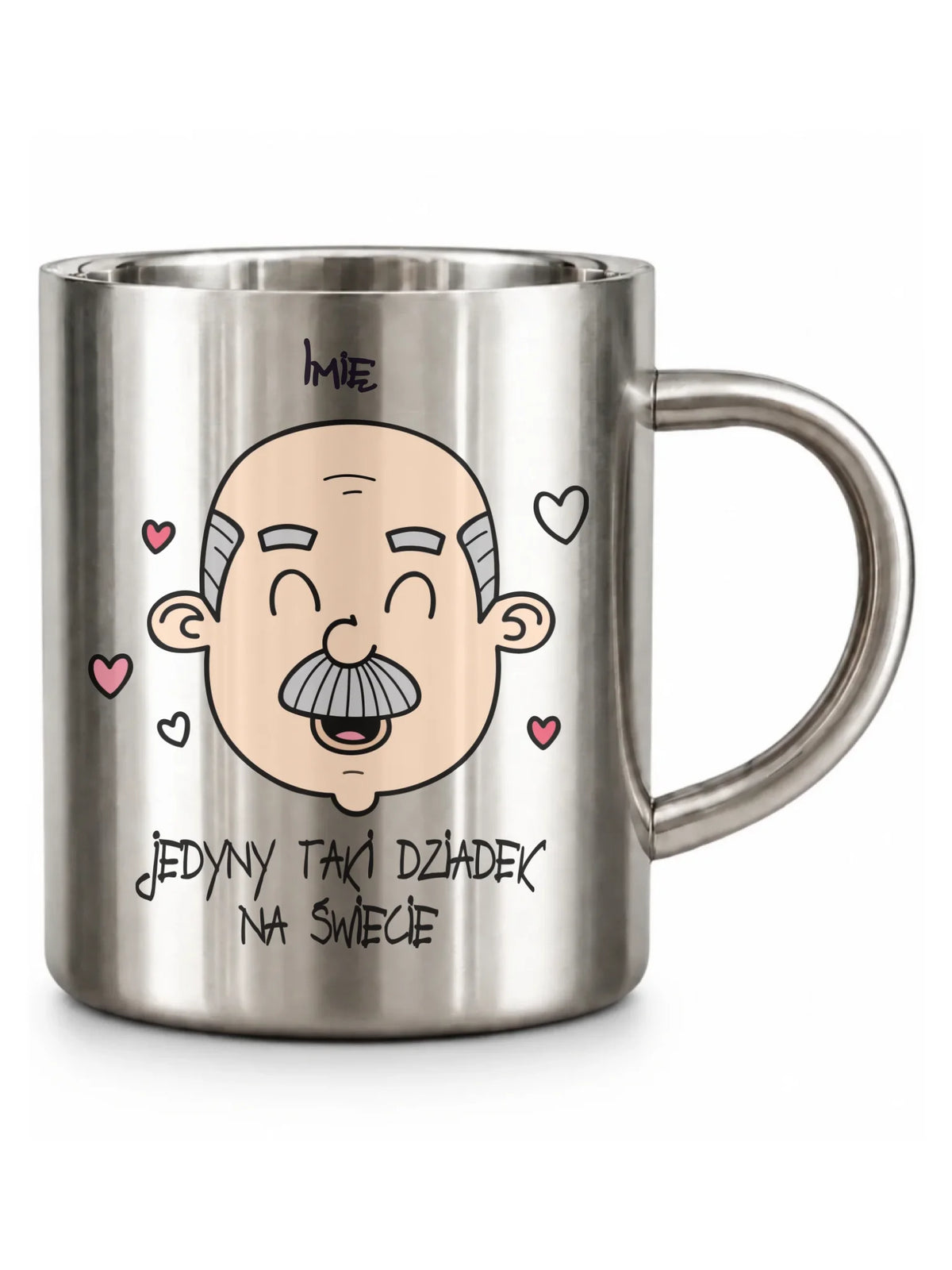 Kubek metalowy dla dziadka - Jedyny taki dziadek na świecie - personalizowany D15