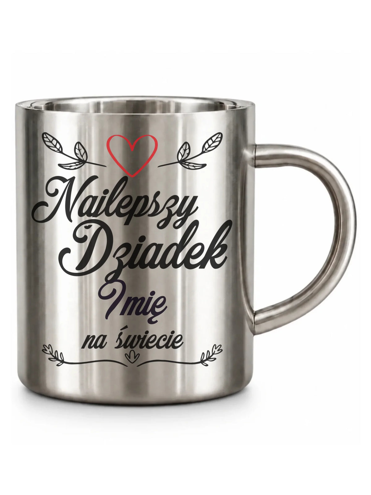Kubek metalowy dla dziadka - Najlepszy dziadek na Świecie - personalizowany D12
