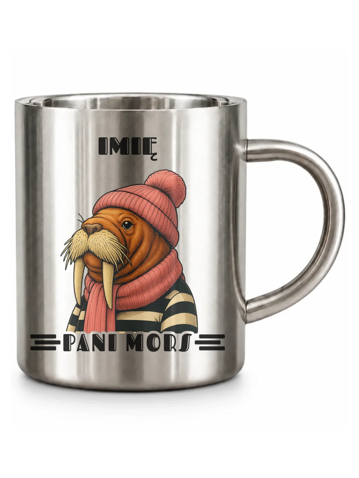 Kubek metalowy - prezent dla morsa - Pani Mors - personalizowany HM16