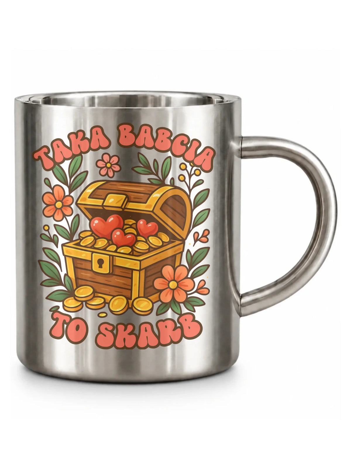 Kubek metalowy dla babci - Taka Babcia to skarb B19