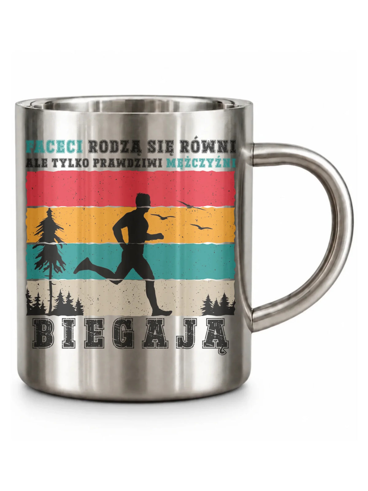 Kubek metalowy dla biegacza - Prawdziwi mężczyźni biegają HB02