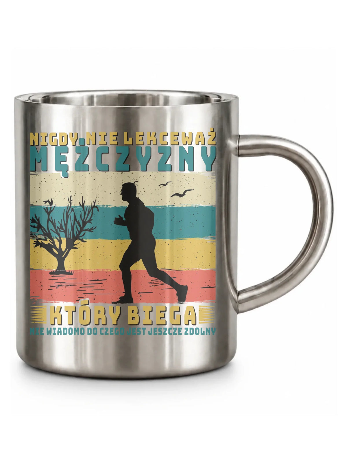 Kubek metalowy dla biegacza - Nigdy nie lekceważ HB03