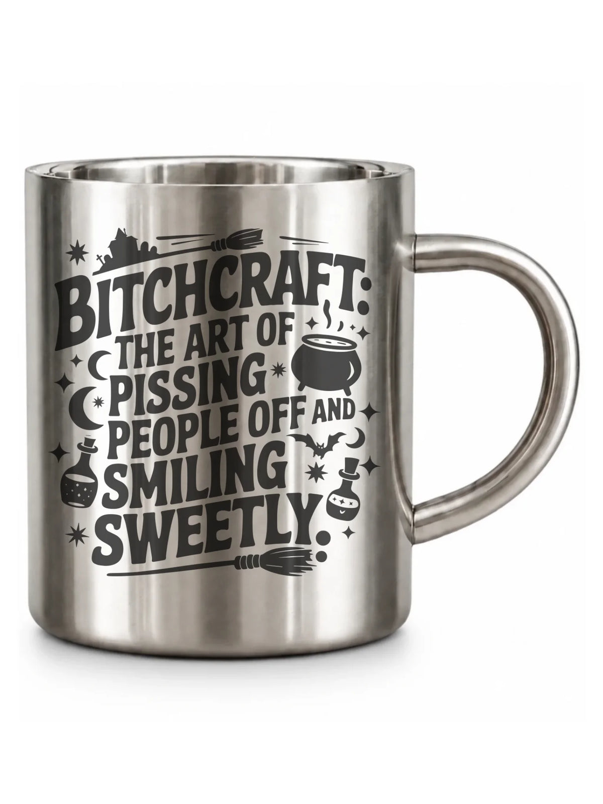 Kubek metalowy na Halloween - Bitchcraft HL25