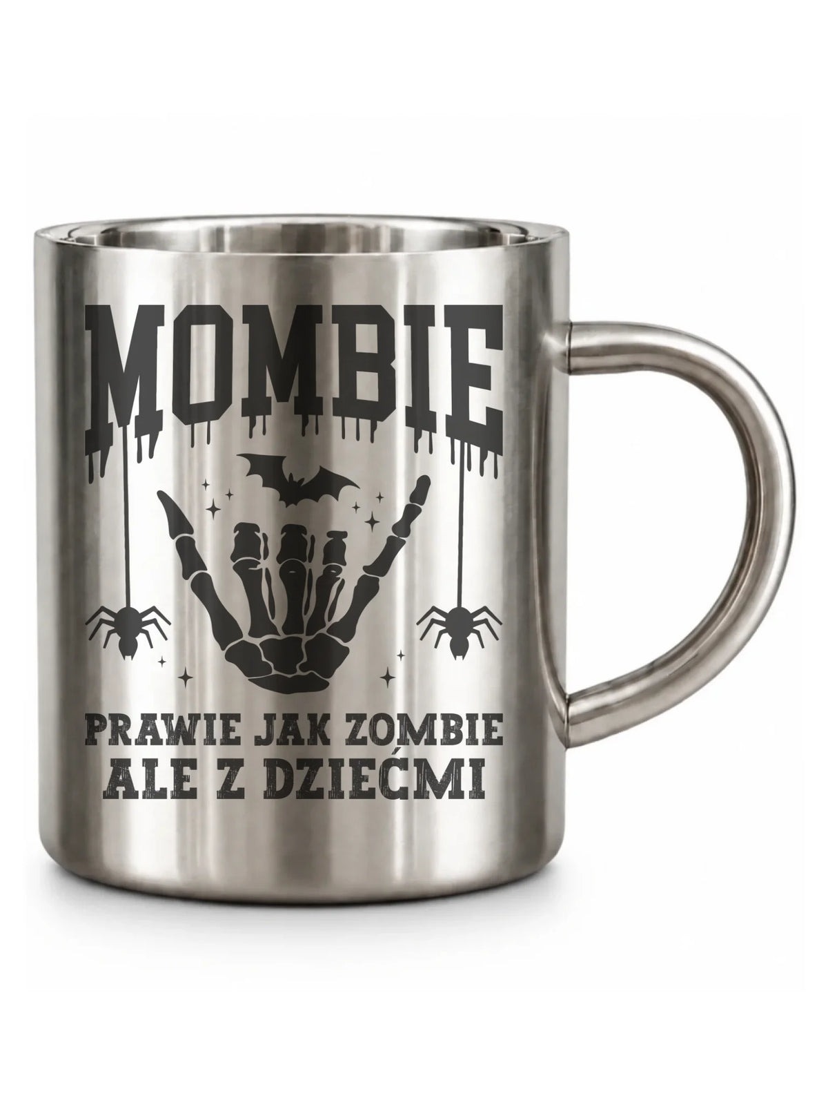 Kubek metalowy dla mamy - Mombie - zombie z dziećmi HL18