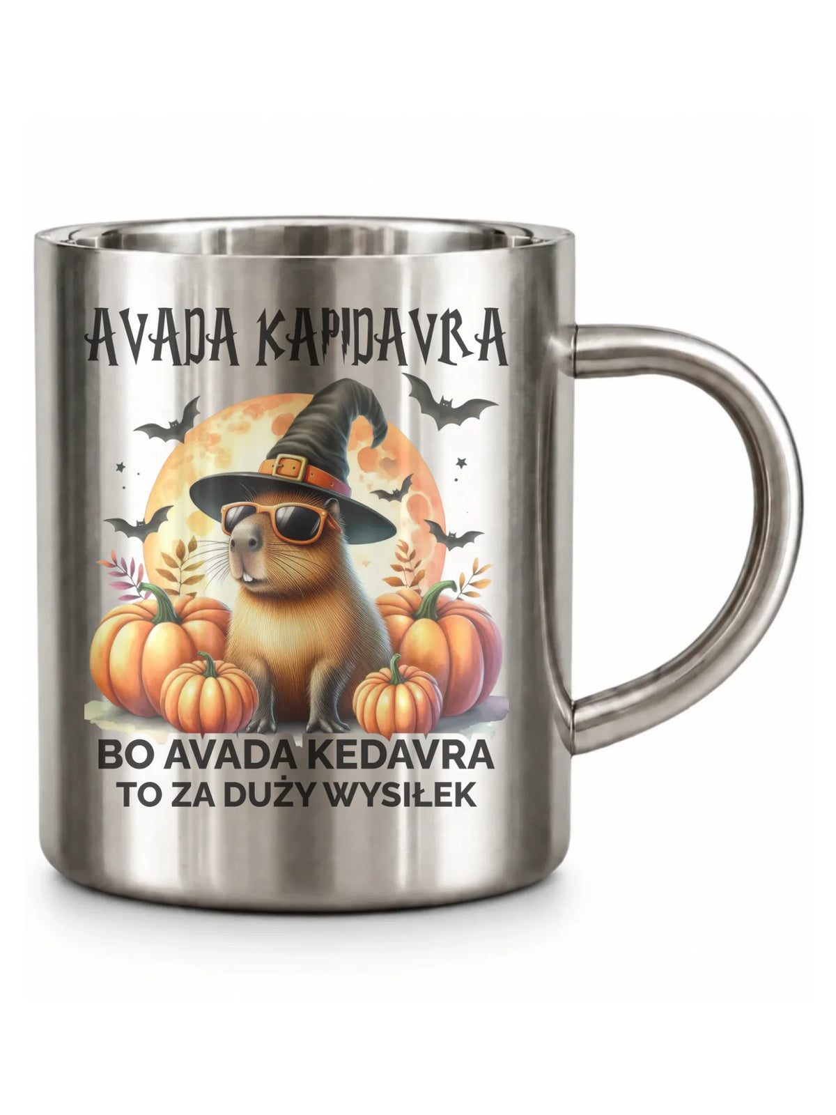 Kubek metalowy na halloween - Kapibara - Avada Kapidavra HL21