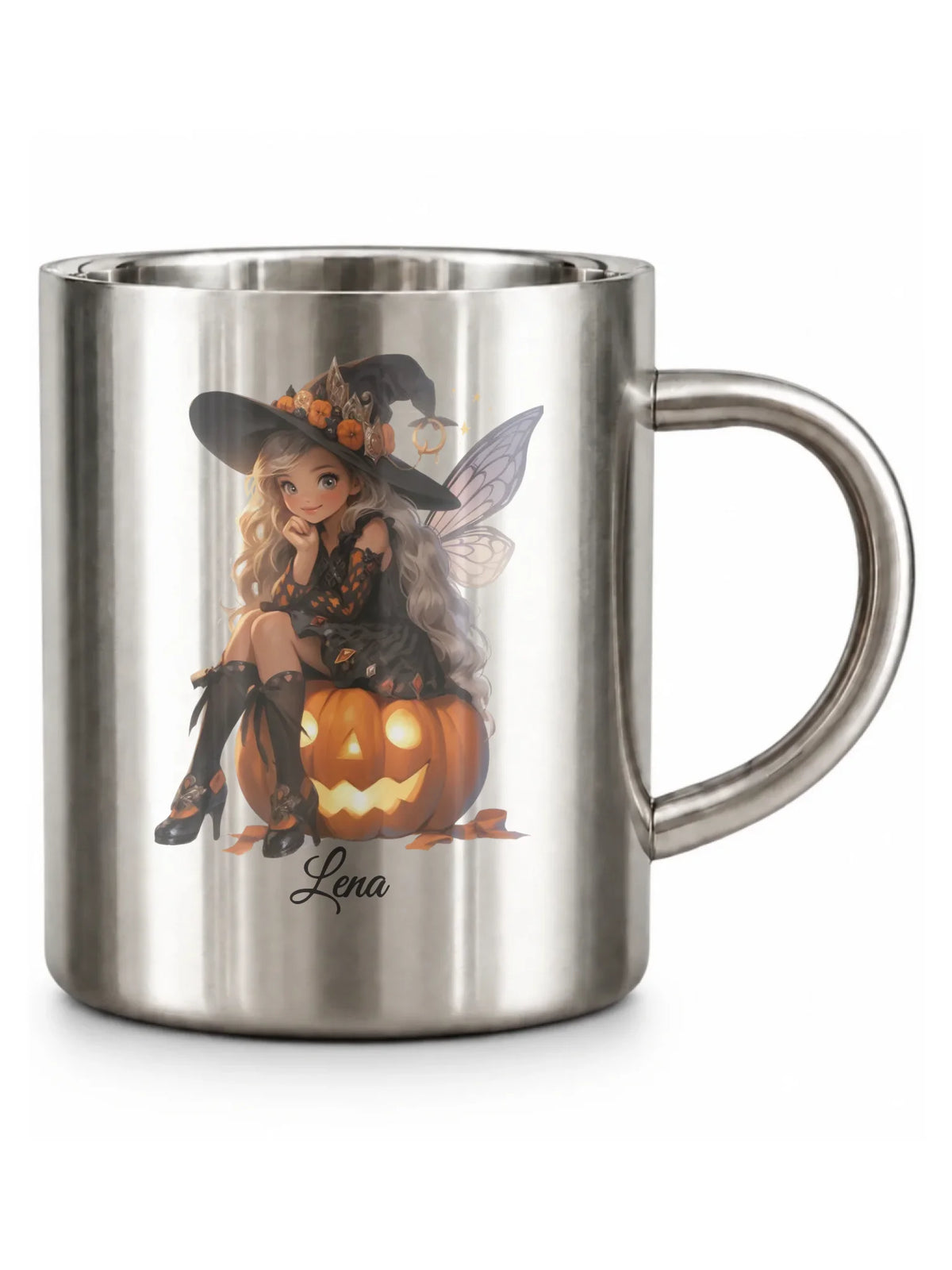 Kubek metalowy na Halloween - Wróżka - wybierz postać - personalizowany HL02