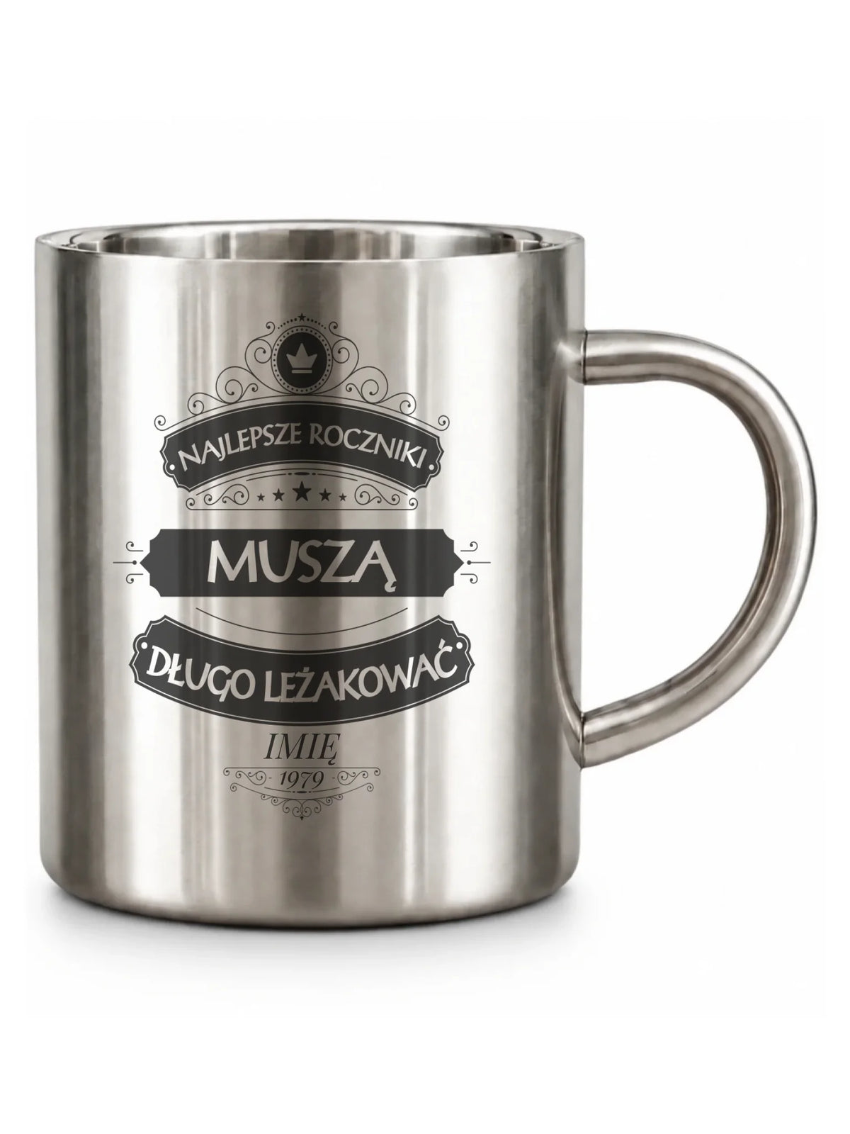 Najlepsze roczniki | Personalizowany metalowy kubek prezent na urodziny U09