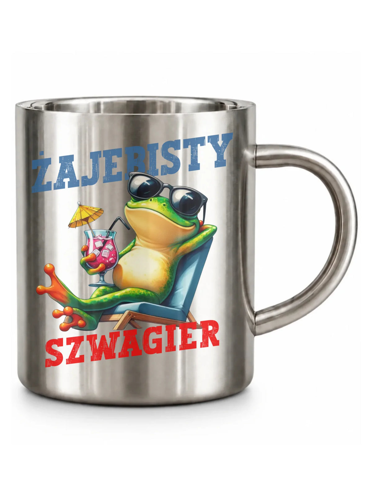 Kubek metalowy dla szwagra - Żajebisty Szwagier DSZ01