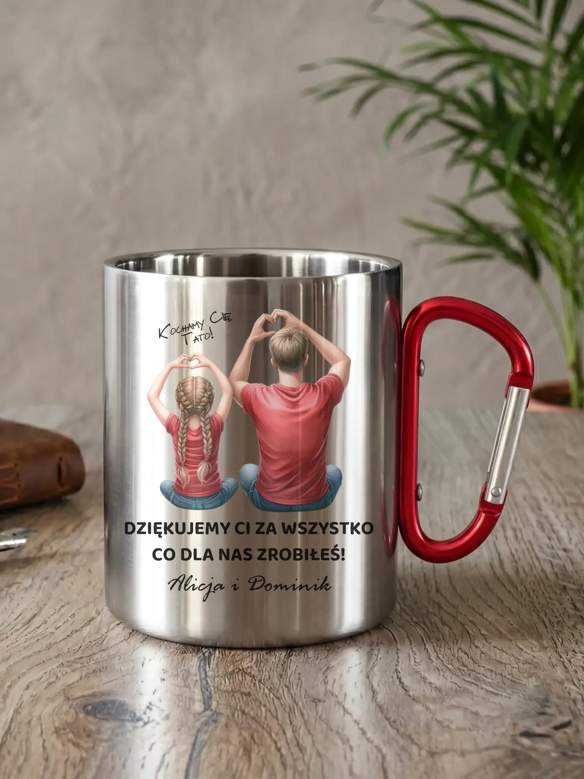 Kubek turystyczny dla taty od dzieci - Dziękujemy Ci Tato - personalizowany DT14