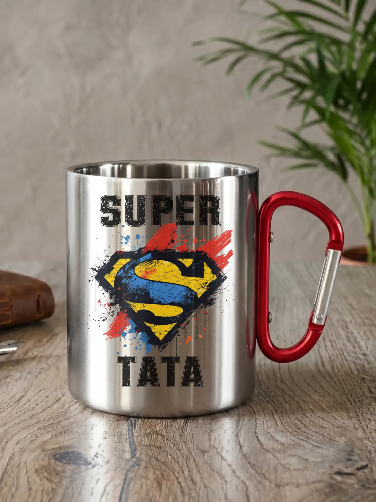 Kubek turystyczny dla taty - Super Tata superbohater DT07