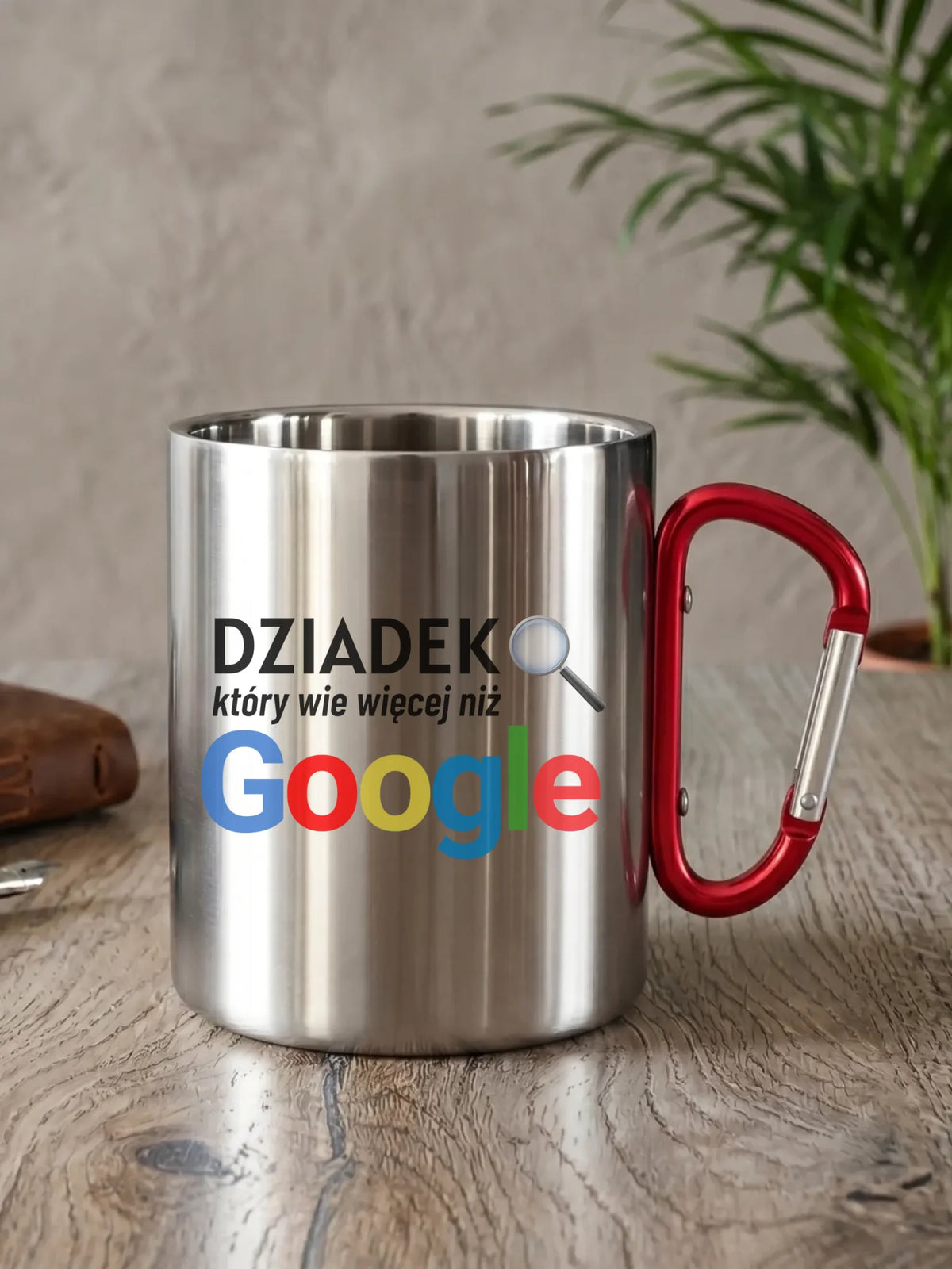 Kubek metalowy dla dziadka - Dziadek który wie więcej niż google D44