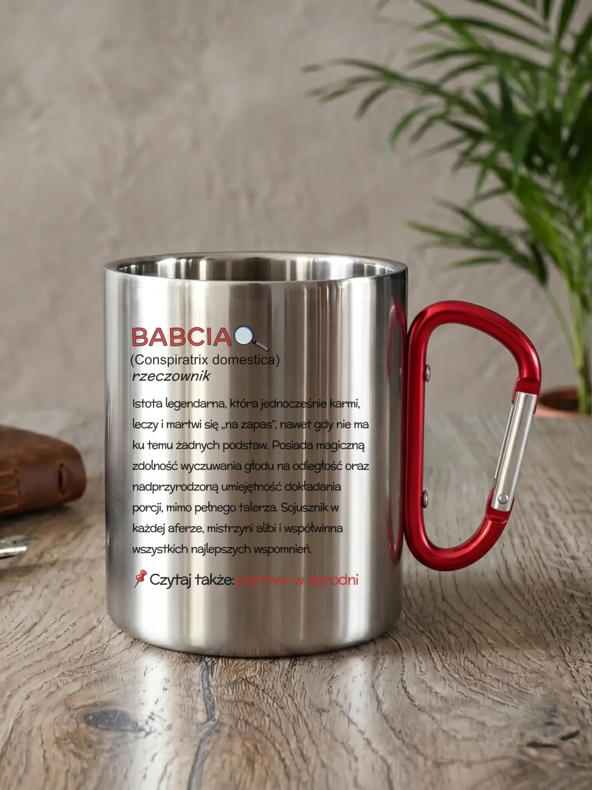 Kubek metalowy dla babci - Babcia śmieszna definicja B35