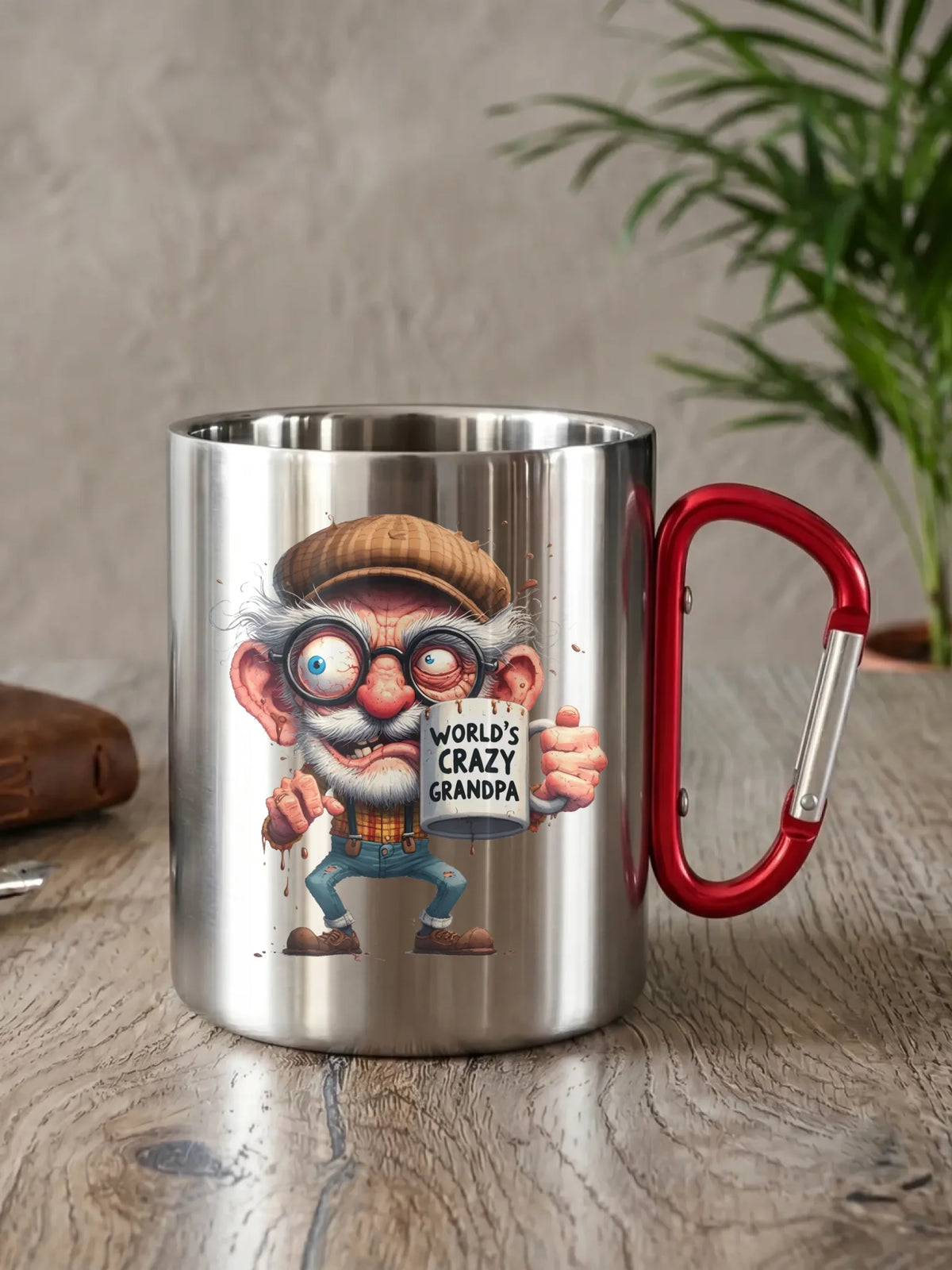 Kubek metalowy dla dziadka - Crazy grandpa D38