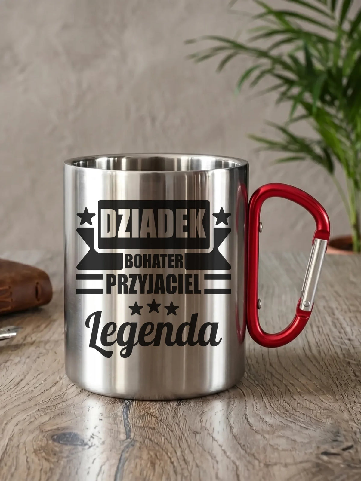 Kubek metalowy dla dziadka - Bohater przyjaciel legenda D20