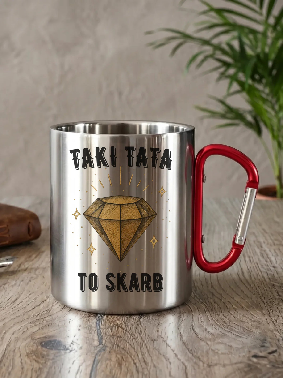 Kubek turystyczny dla taty - Taki tata to skarb - personalizowany DT17