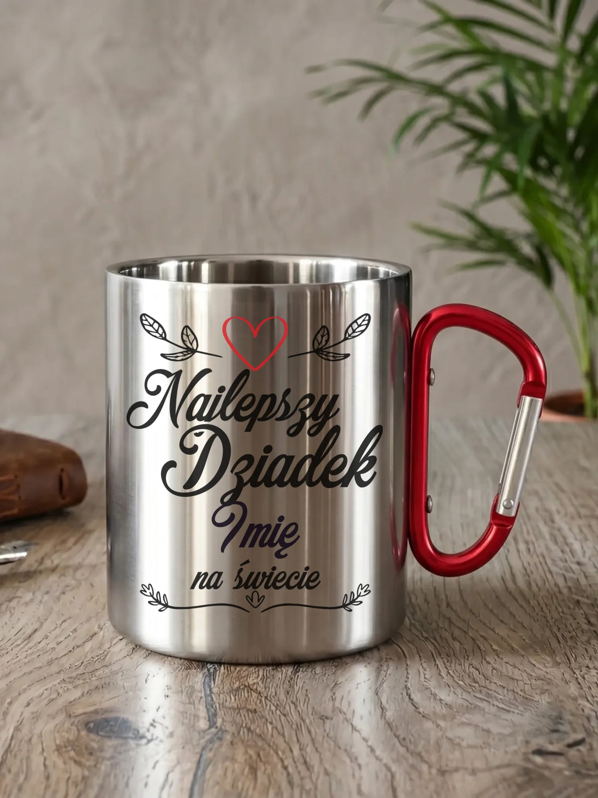 Kubek metalowy dla dziadka - Najlepszy dziadek na Świecie - personalizowany D12