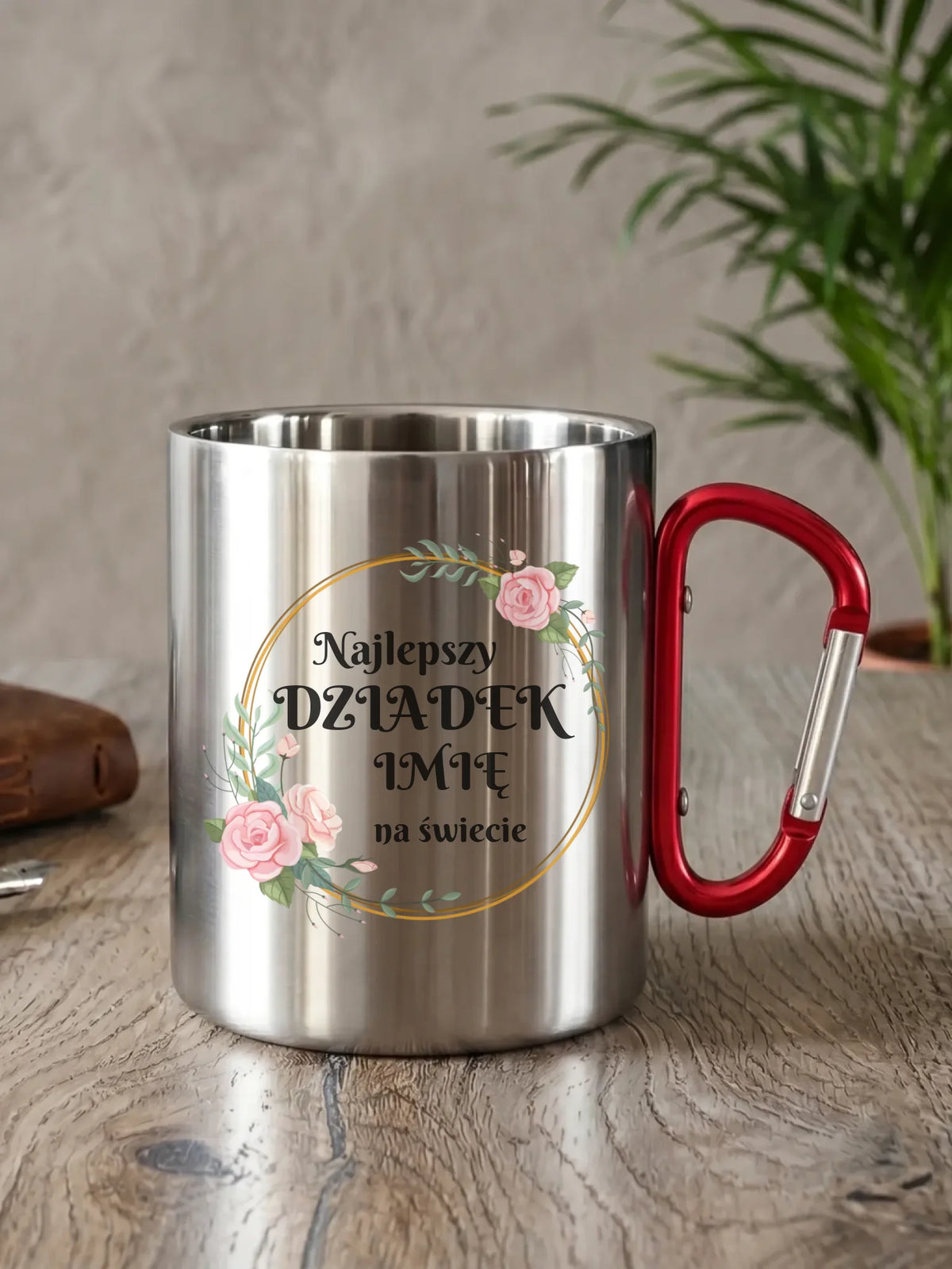 Kubek metalowy dla dziadka - Najlepszy dziadek na Świecie - personalizowany D04