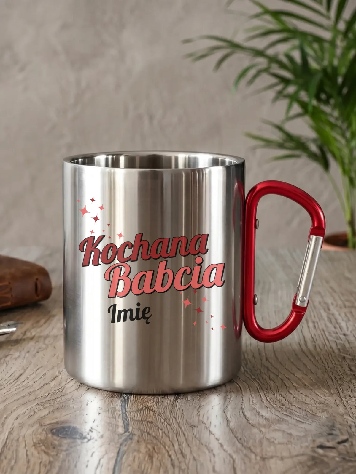 Kubek metalowy dla babci - Kochana Babcia - personalizowany B05
