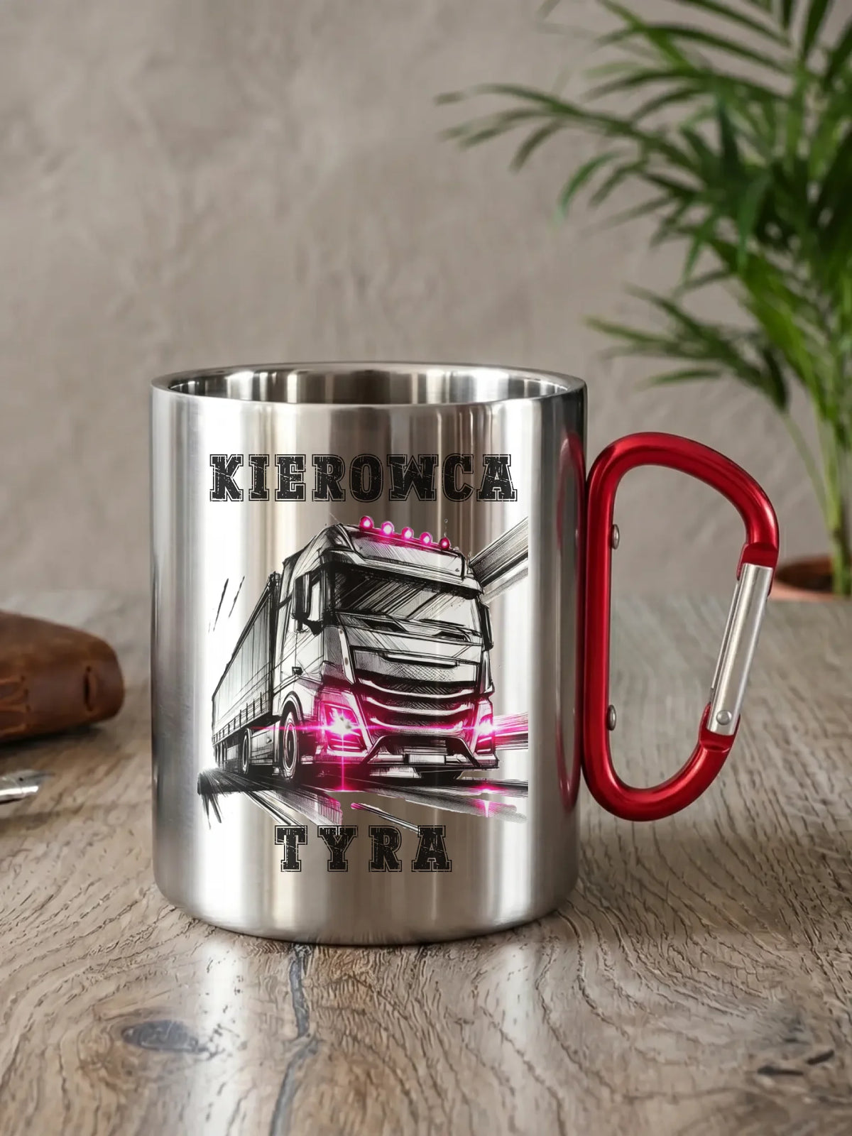 Kubek metalowy dla kierowcy ciężarówki - Kierowca tyra ZKT15