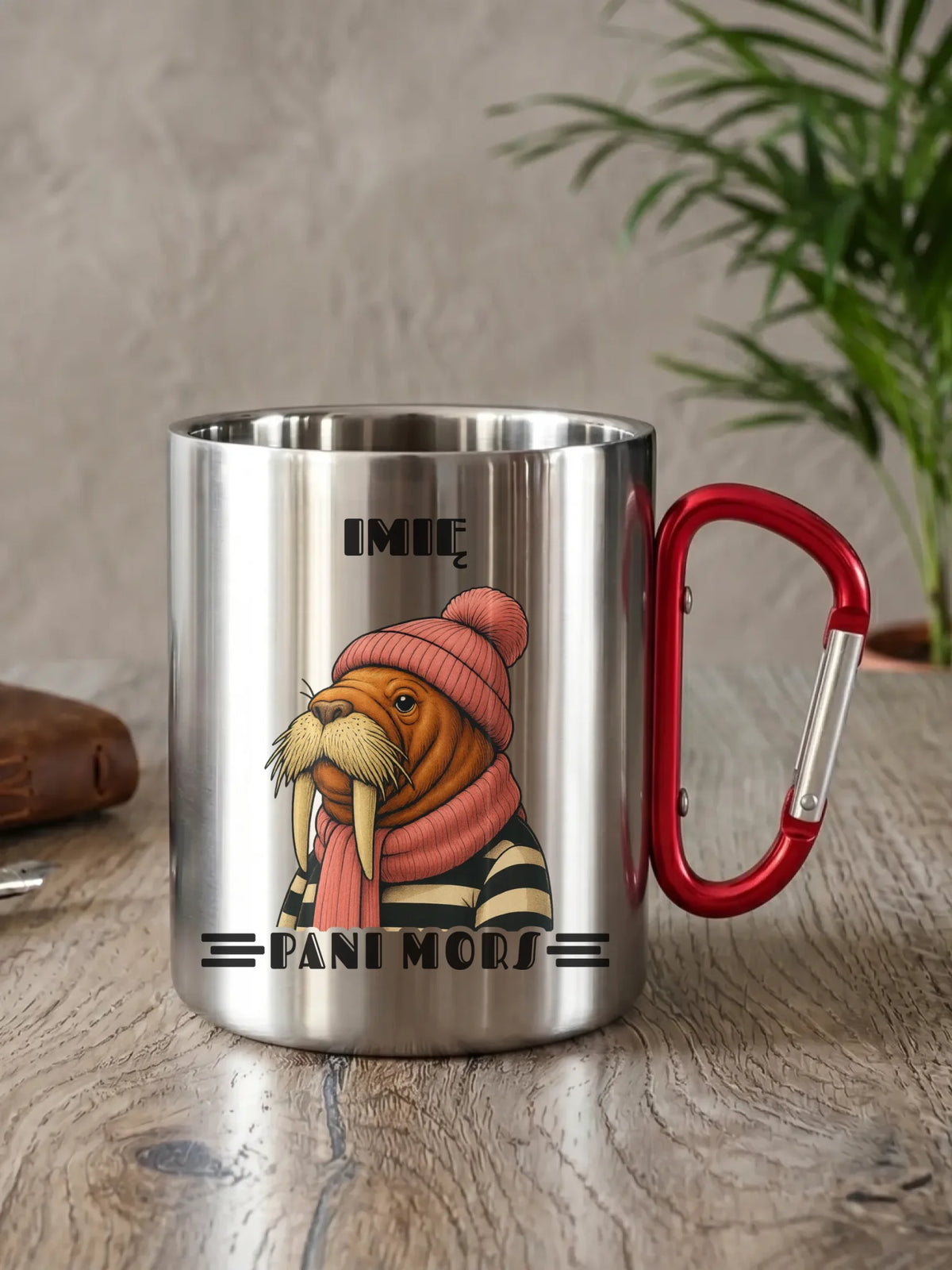 Kubek metalowy - prezent dla morsa - Pani Mors - personalizowany HM16