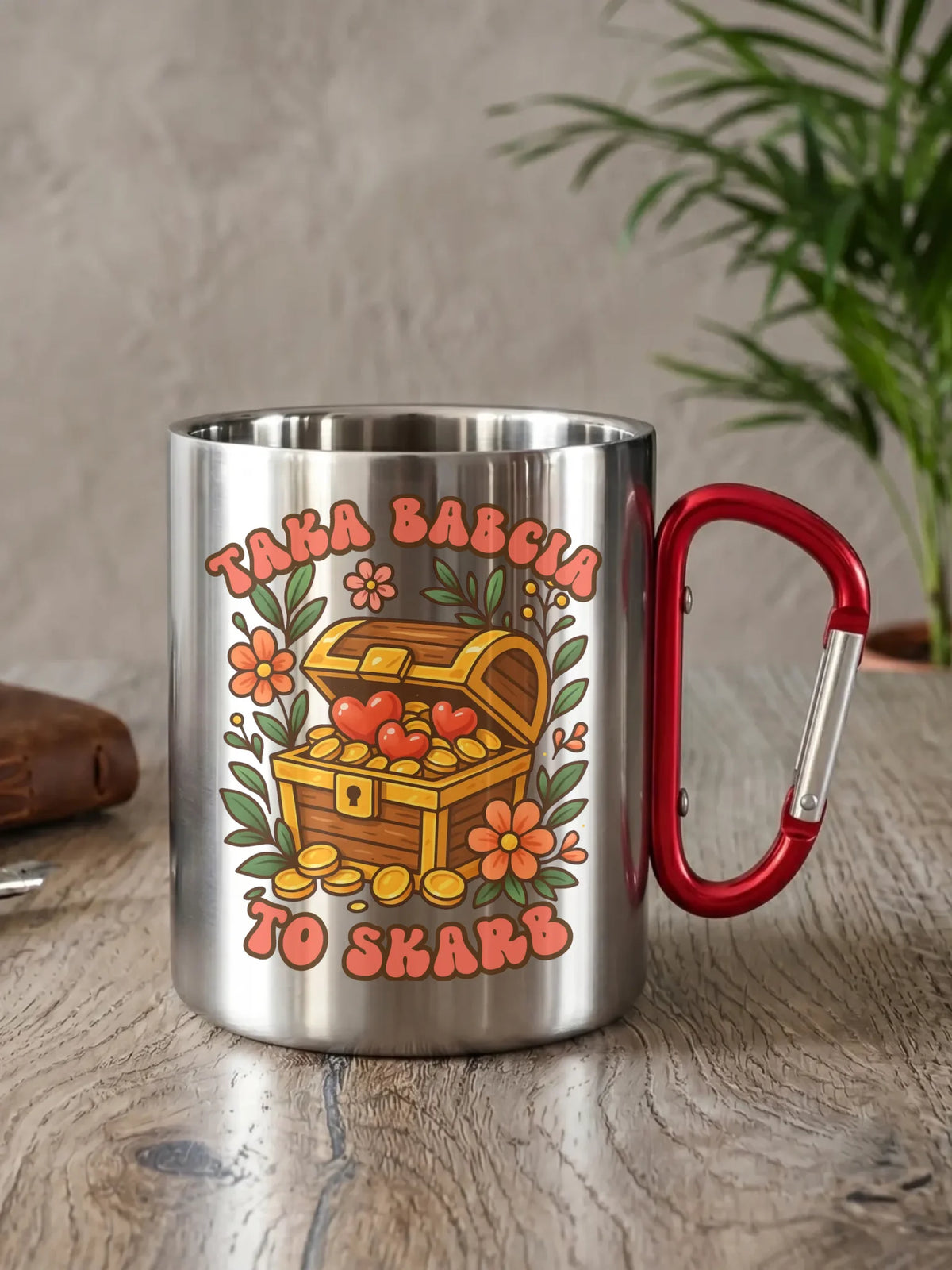 Kubek metalowy dla babci - Taka Babcia to skarb B19