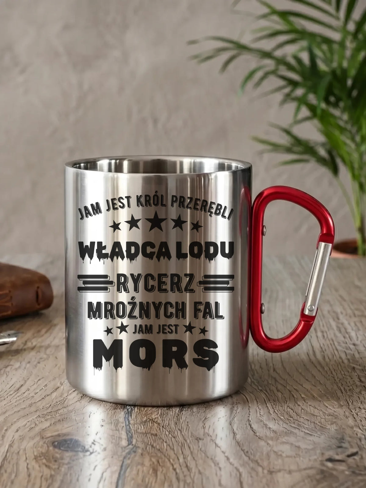Kubek metalowy - prezent dla morsa - Jam jest Król przerębli Jam jest mors HM13