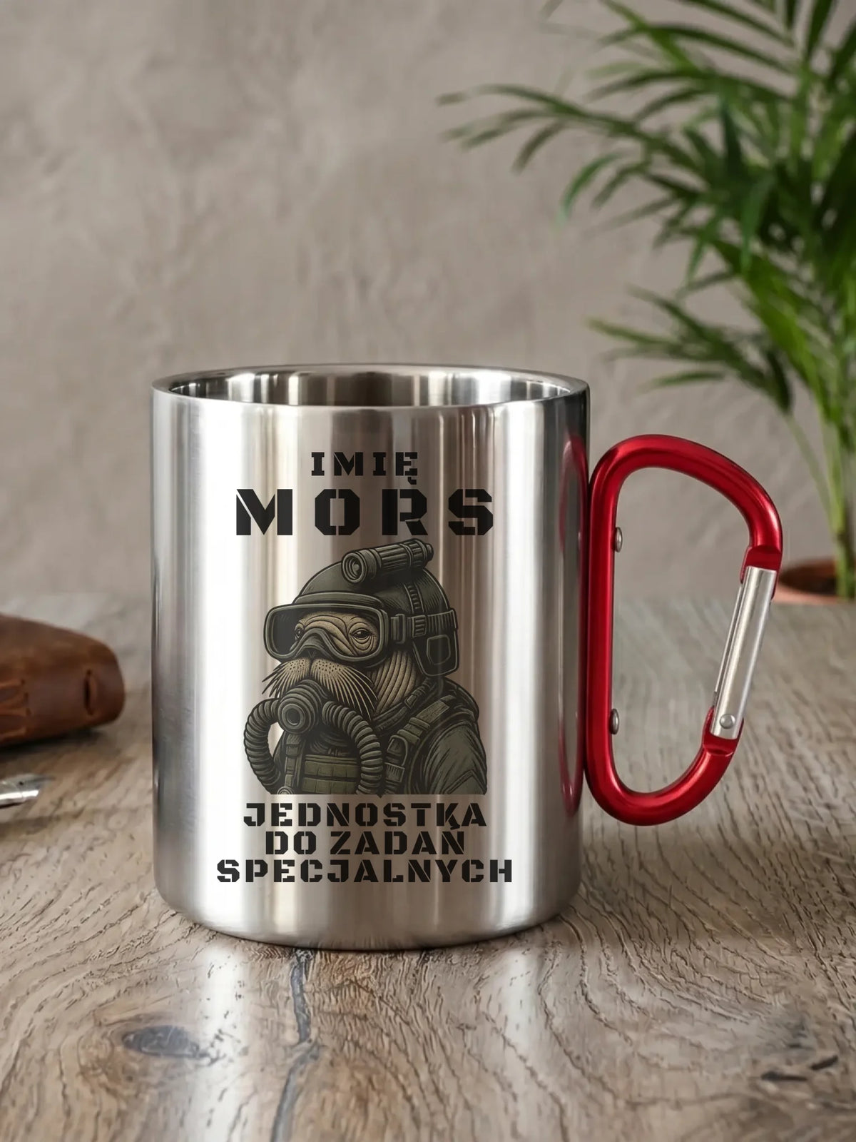 Kubek metalowy - prezent dla morsa - Mors do zadań specjalnych - personalizowany HM07