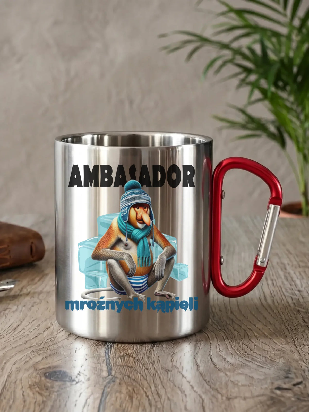 Kubek metalowy - prezent dla morsa - Janusz Nosacz Mors - Ambasador mroźnych kąpieli HM03