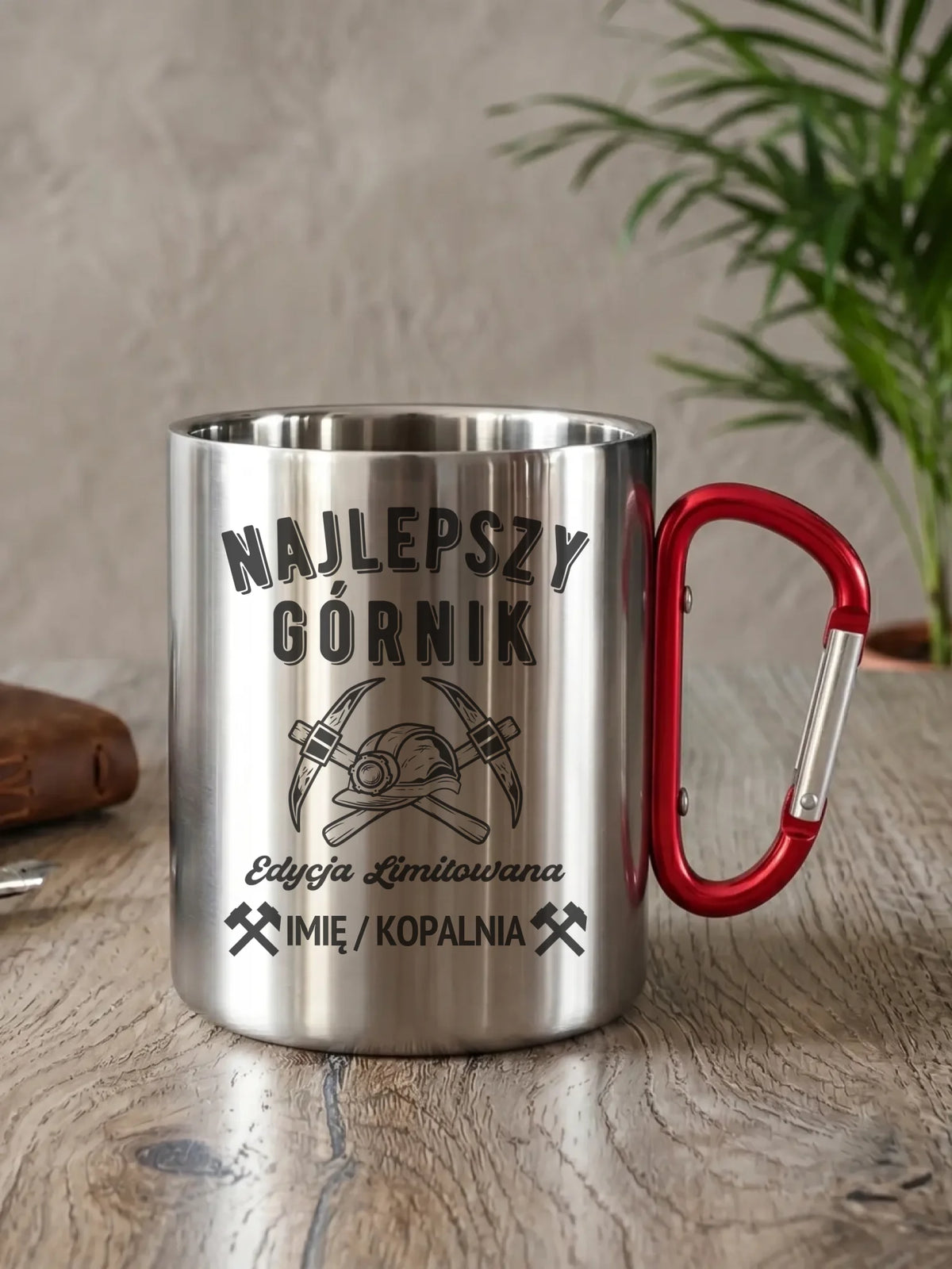 Kubek metalowy - prezent dla górnika - Najlepszy górnik - personalizowany G27