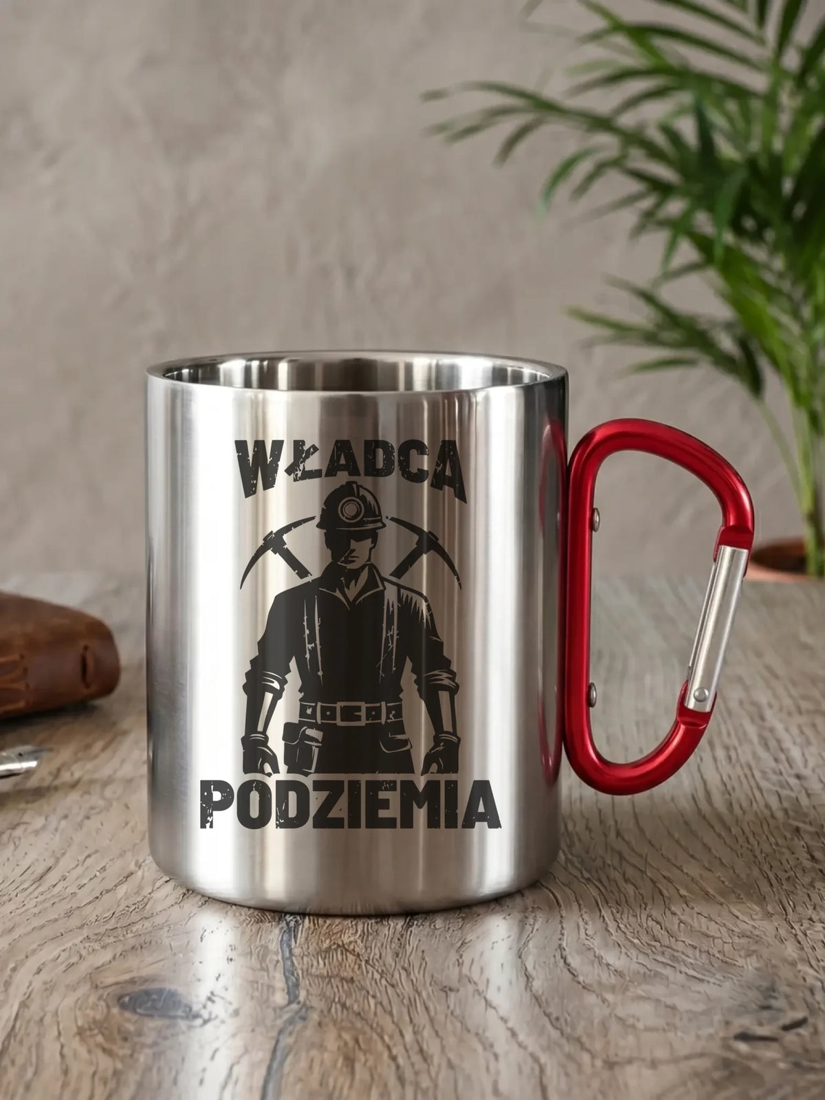 Kubek metalowy - prezent dla górnika - Władca podziemia G25
