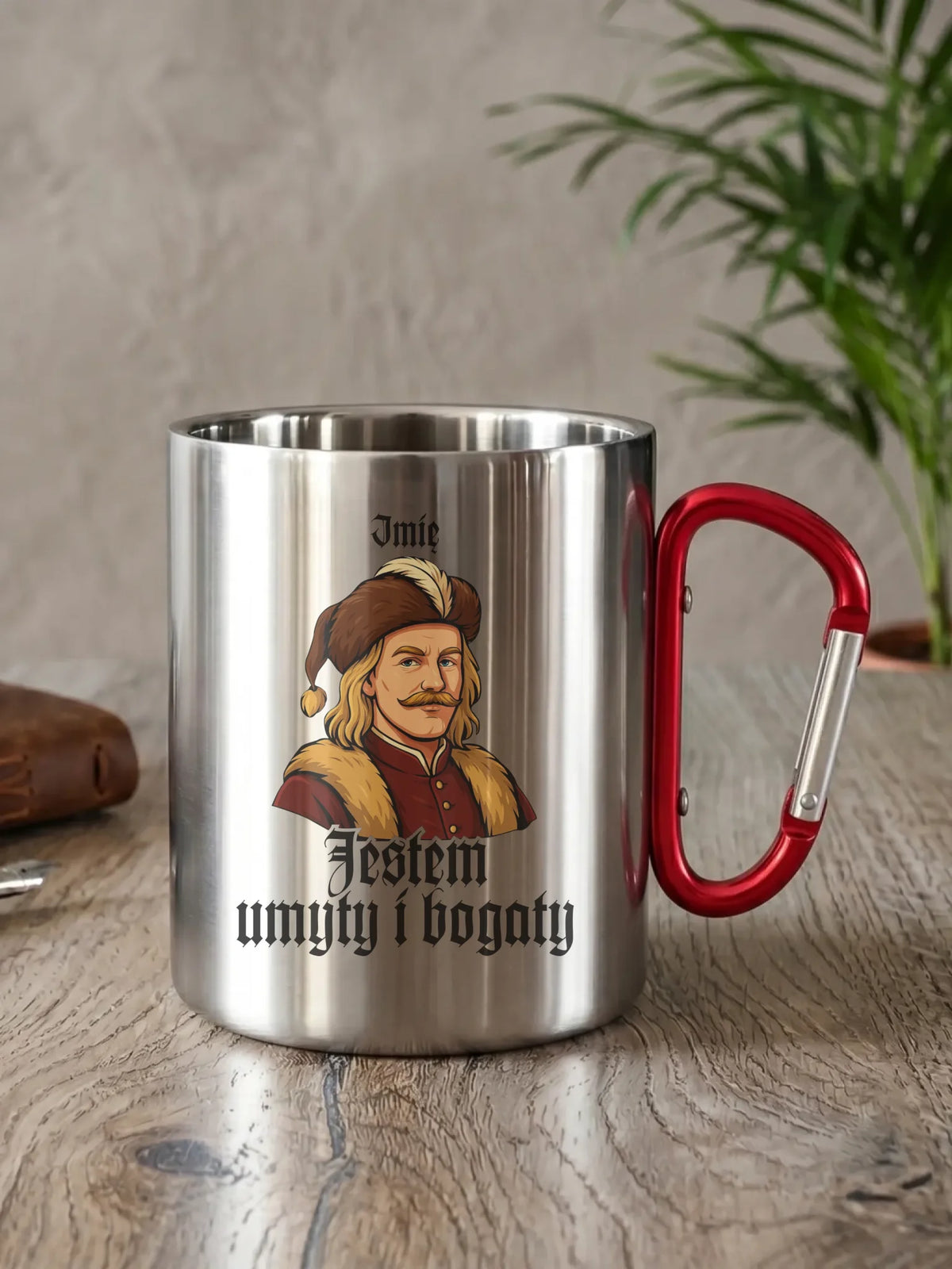 Kubek metalowy - Jestem umyty i bogaty - dla fanów serialu 1670 - personalizowany H60