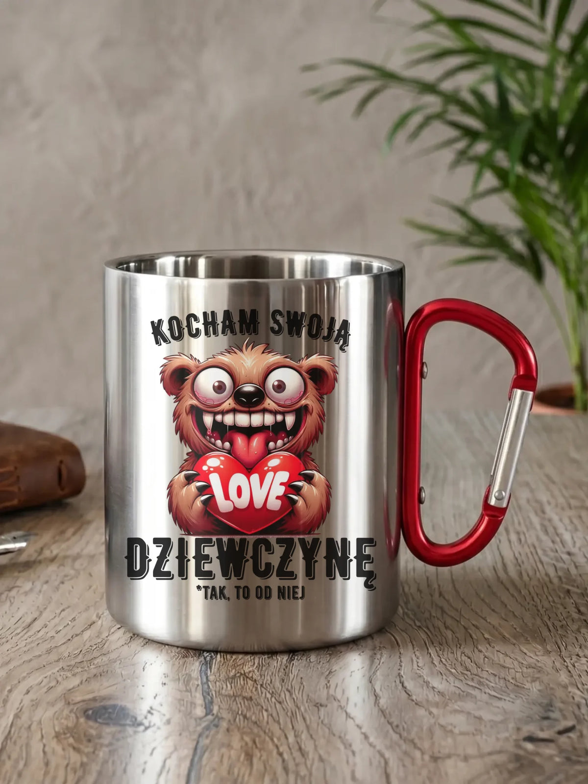 Kubek metalowy dla chłopaka - Kocham swoją dziewczynę W30