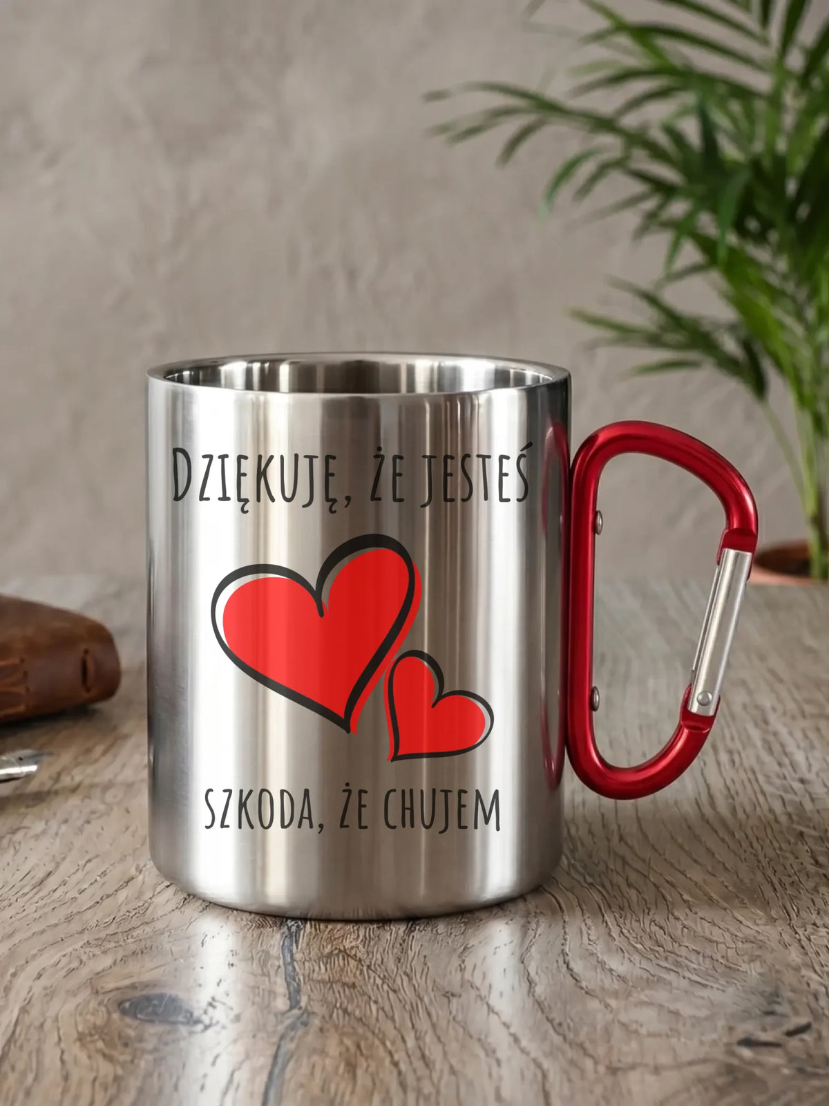 Kubek metalowy - Dziękuję, że jesteś szkoda, że ch#jem - bez cenzury DCH10