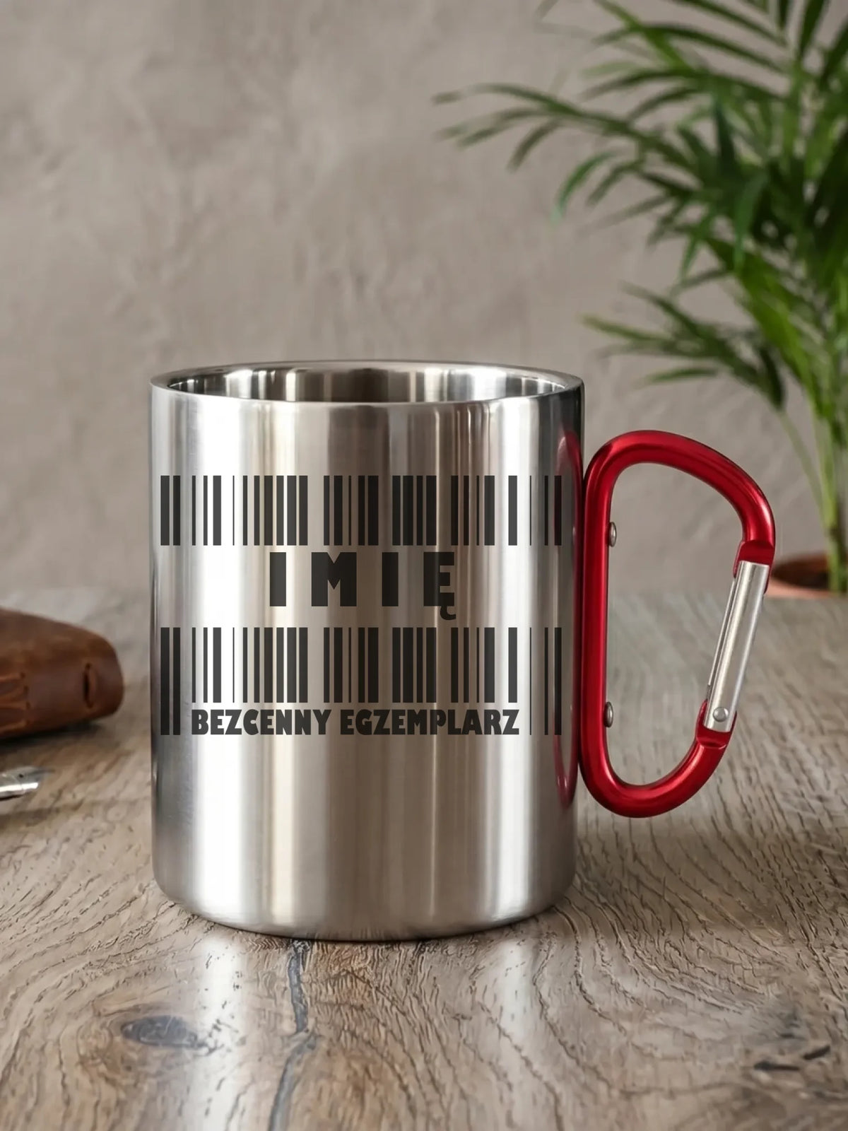 Kubek metalowy - Bezcenny egzemplarz prezent dla niego - personalizowany DCH07