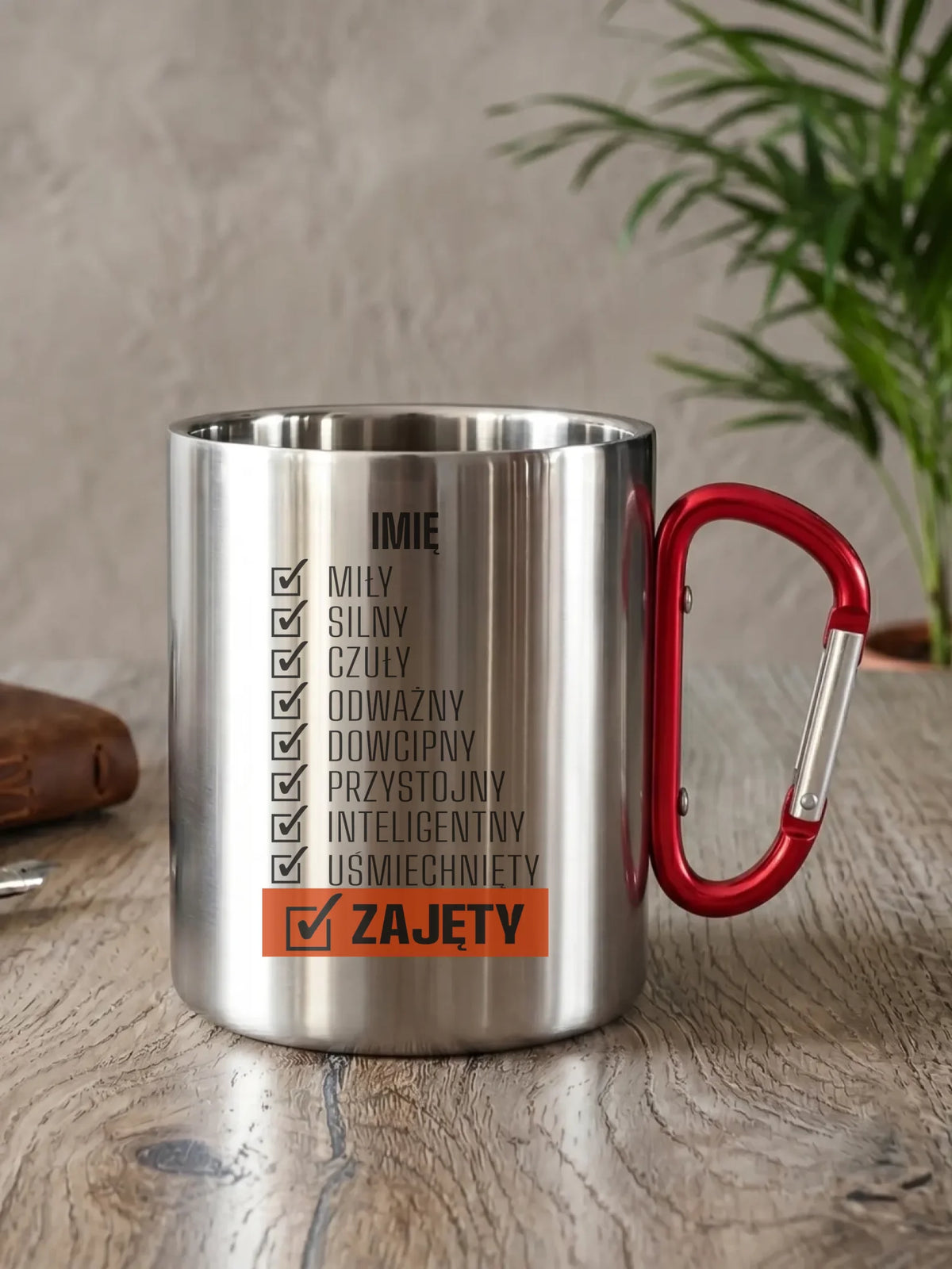 Kubek metalowy - Zajęty prezent dla chłopaka męża narzeczonego - personalizowany DCH05