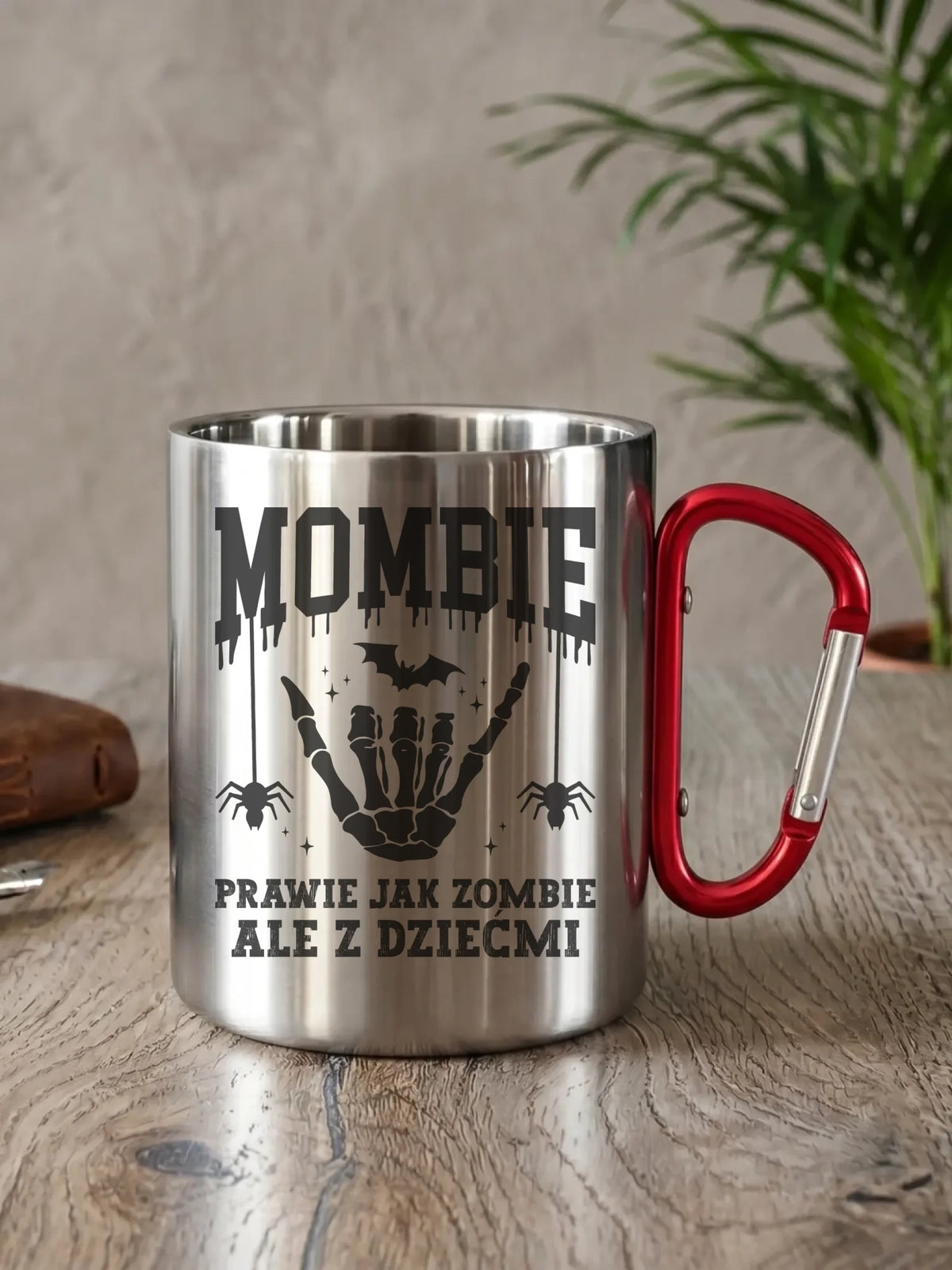 Kubek metalowy dla mamy - Mombie - zombie z dziećmi HL18