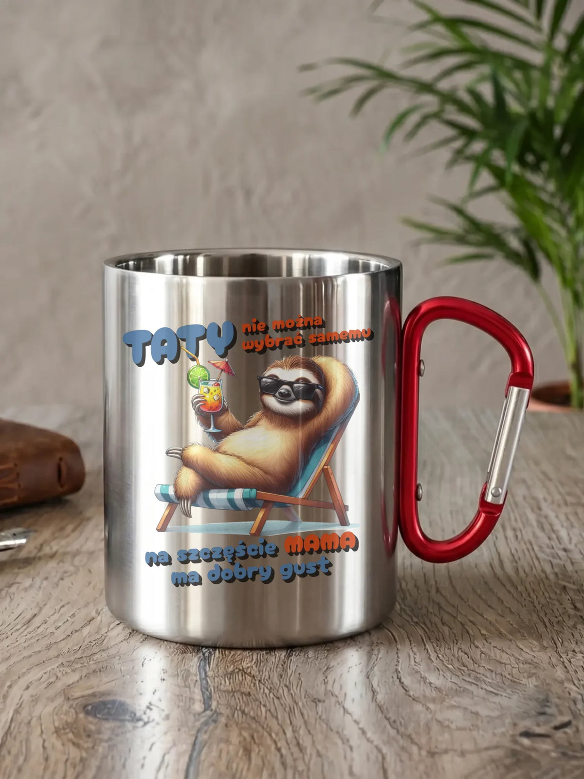 Mama ma dobry gust | Metalowy kubek dla taty DT78
