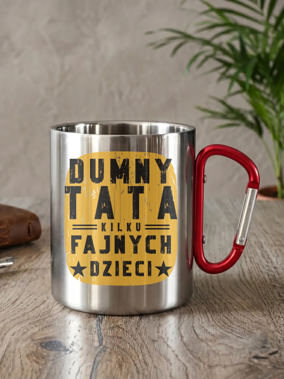 Dumny tata kilku fajnych dzieci | Metalowy kubek dla taty DT60