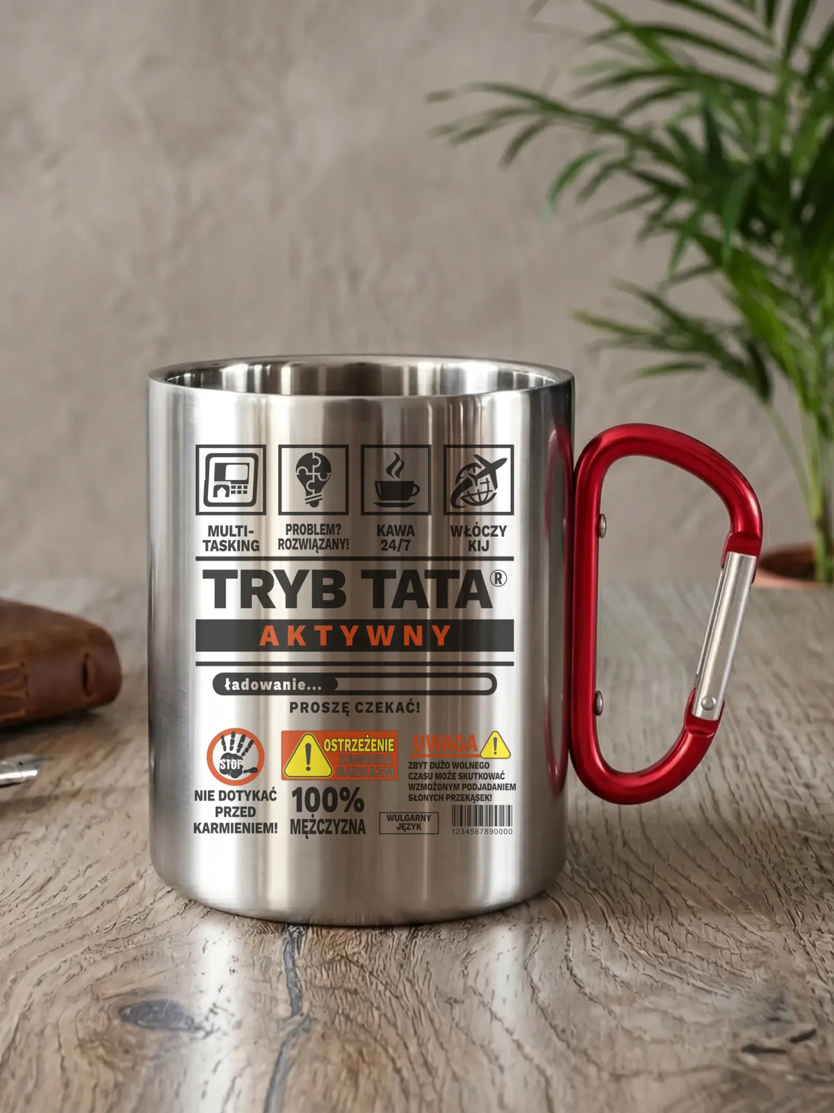 Tryb tata aktywny | Metalowy kubek prezent dla taty DT51
