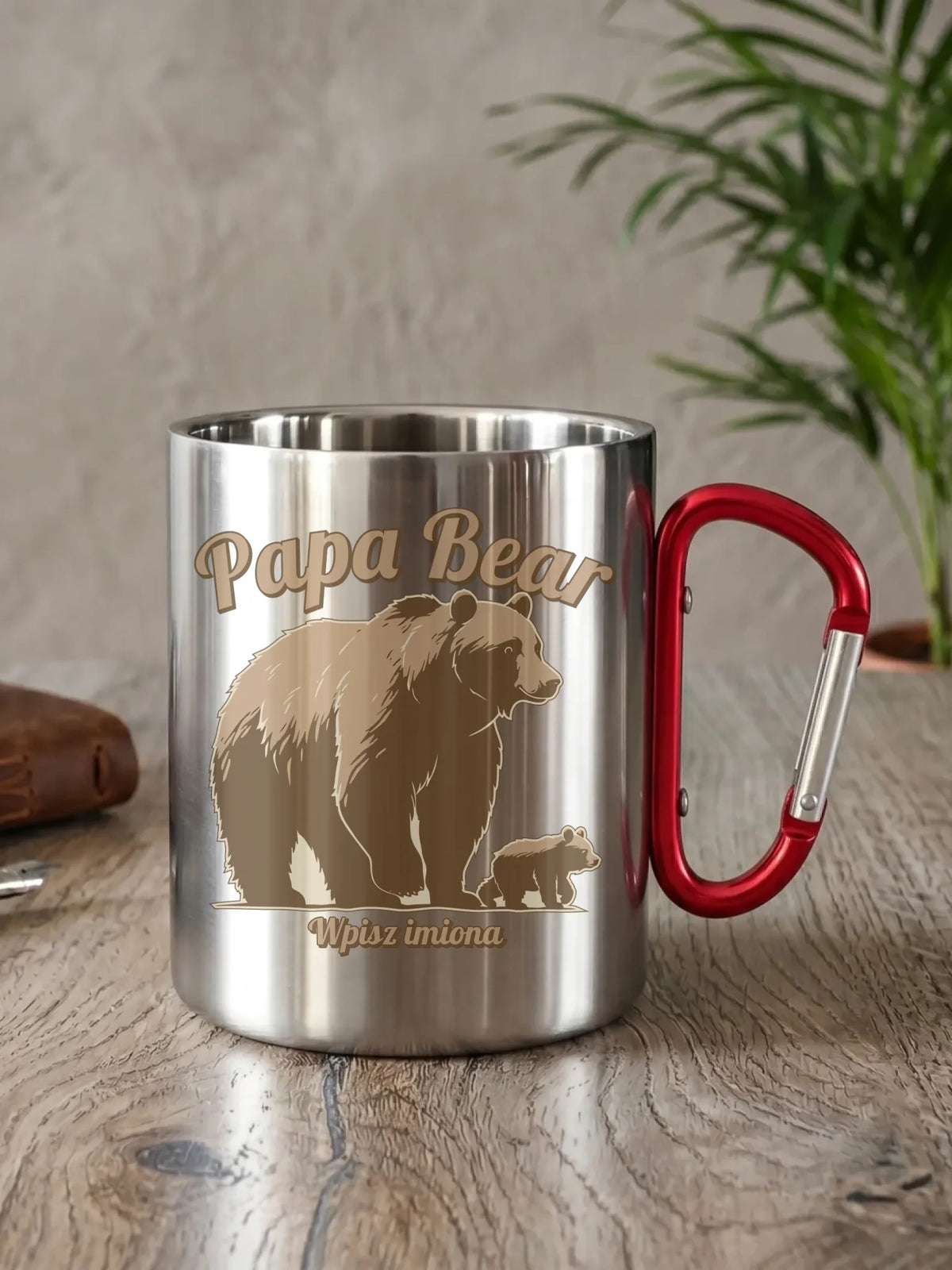 Papa Bear imiona | Metalowy kubek dla taty DT50