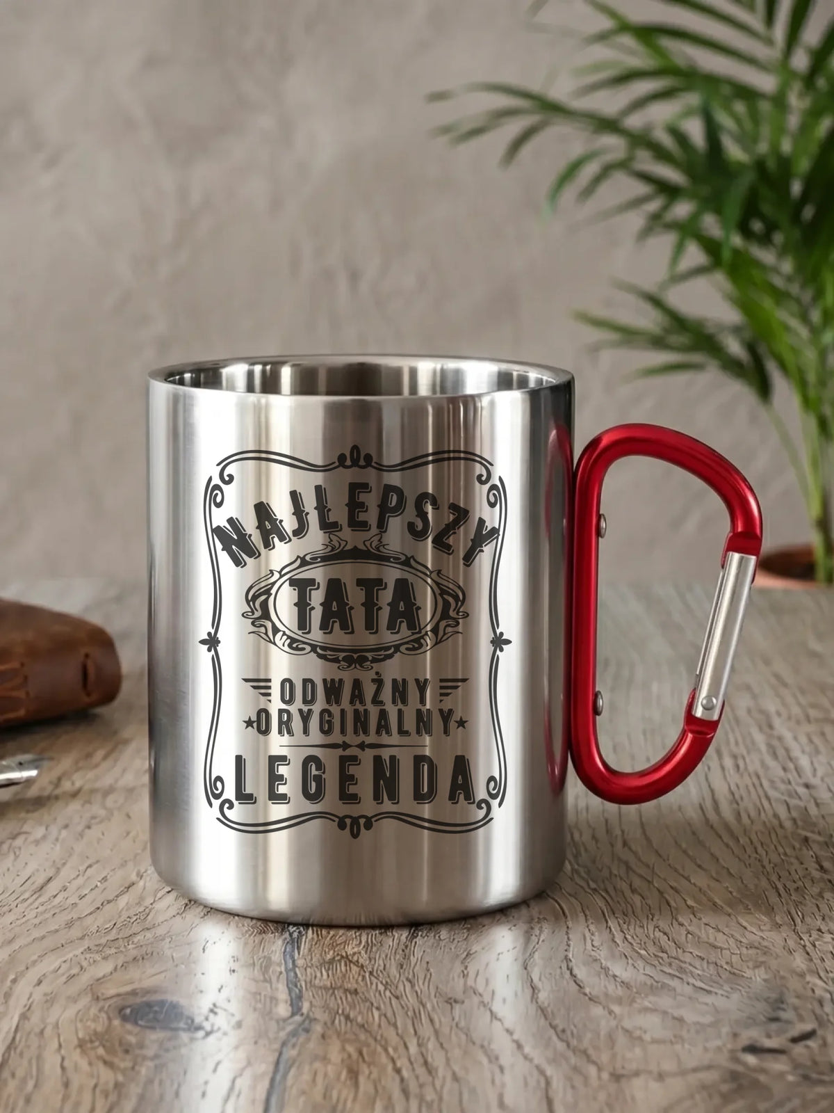 Najlepszy tata legenda | Kubek metalowy prezent dla taty DT47