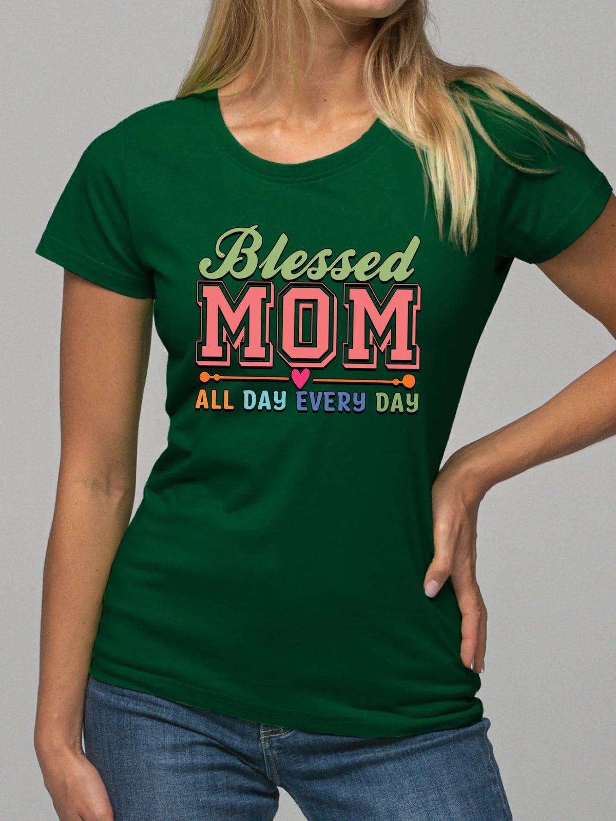 Koszulka dla mamy - Blessed mom all day every day DM36