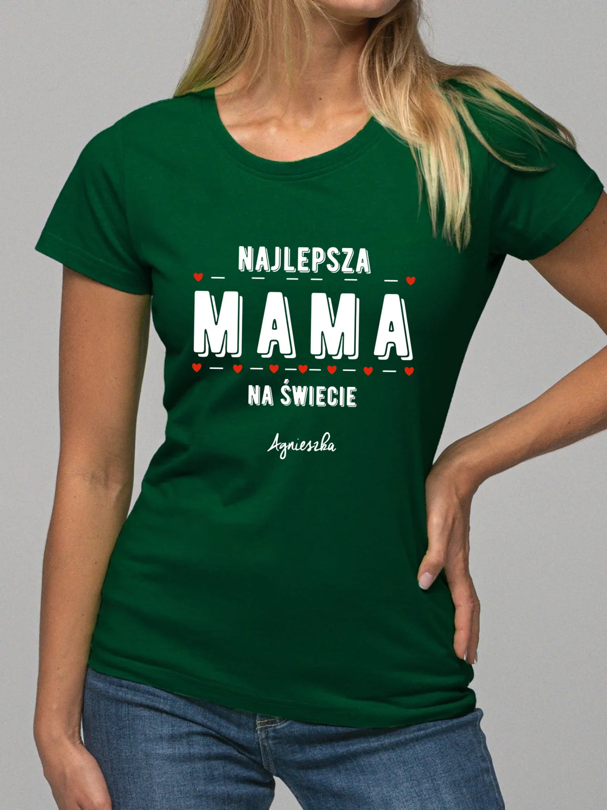 Koszulka z imieniem dla mamy - Najlepsza mama - personalizowana DM22