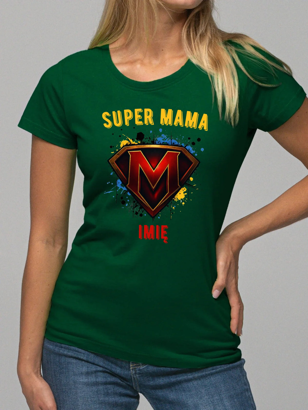 Koszulka dla mamy - Super Mama - personalizowana DM07